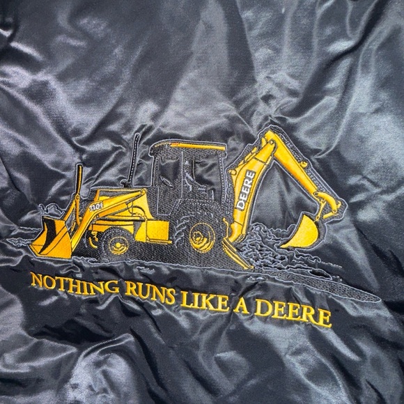 JOHN DEERE vintage Nothing Runs Like A Deere EMBROIDERED Tractor Jacket - Picture 7 of 10